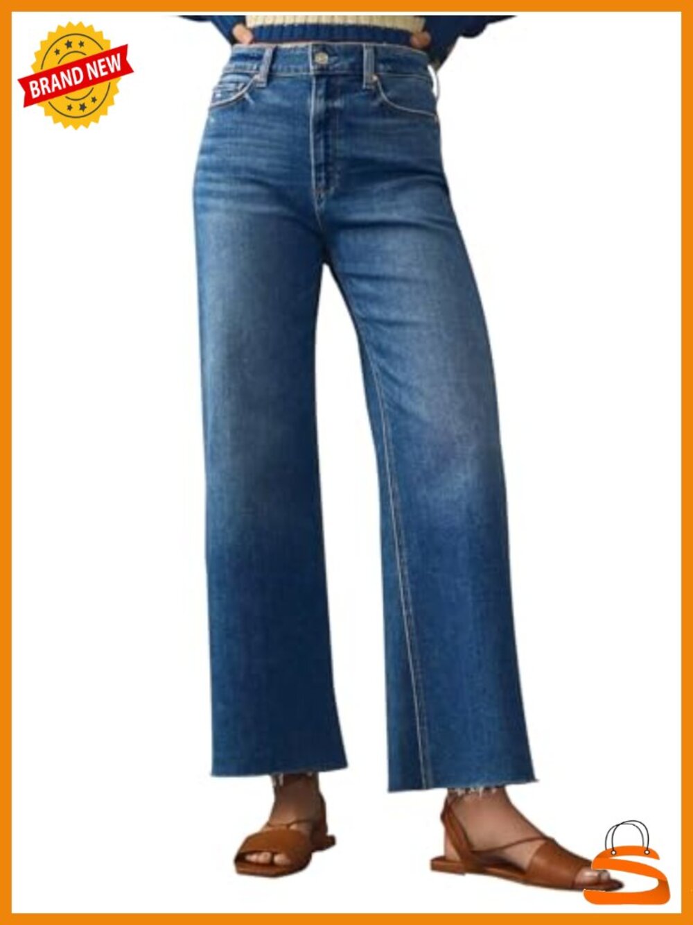 Wide Leg Baggy High Waist Boyfriend Straight Leg Stretchy Denim Pants